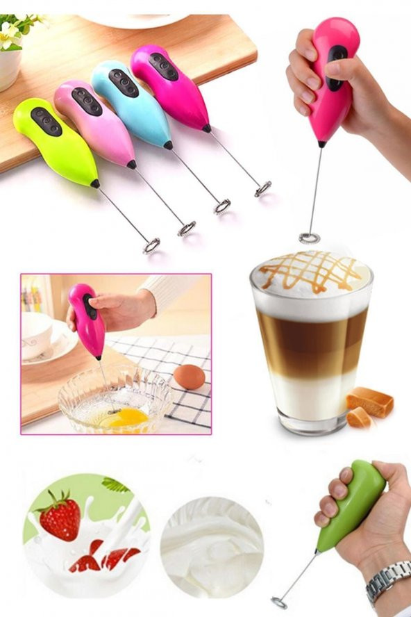 Mini Mikser Kahve Süt Köpürtücü Karıştırıcı Cappucino Mixer Pilli Çırpıcı ürün görseli 1