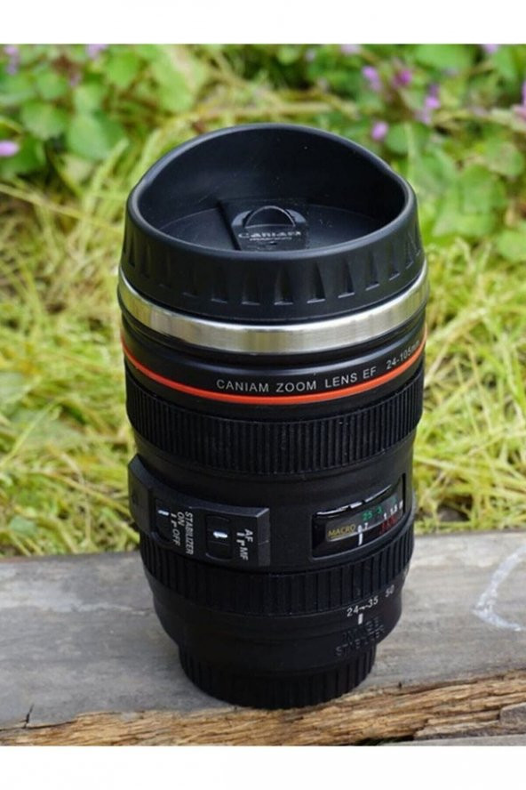 Objektif Görünümlü Lens Kupa Çelik Kahve Çay Termos Mug Bardak ürün görseli 1