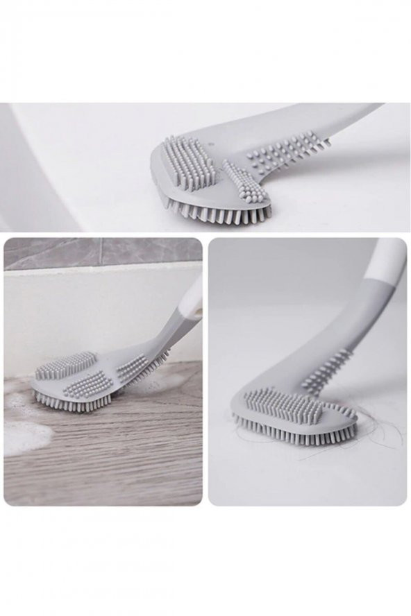 Ergonomik Tasarımlı Silikon Tuvalet Fırçası - Resim 3