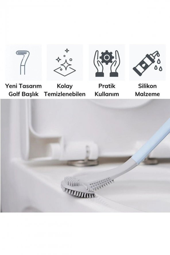 Ergonomik Tasarımlı Silikon Tuvalet Fırçası - Resim 6