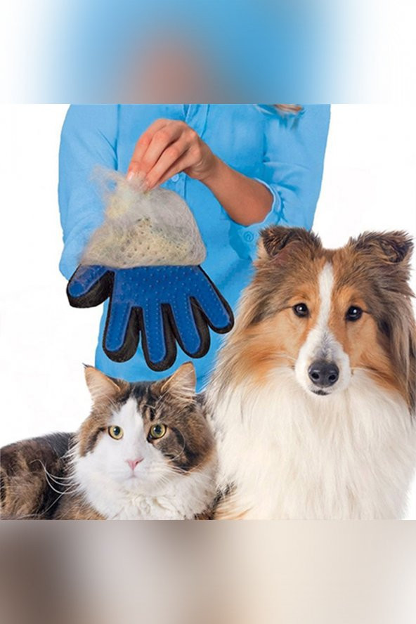 Köpek Kedi Saç Tüy Toplama Temizleme Eldiveni Yapışkanlı Tarama - Resim 2