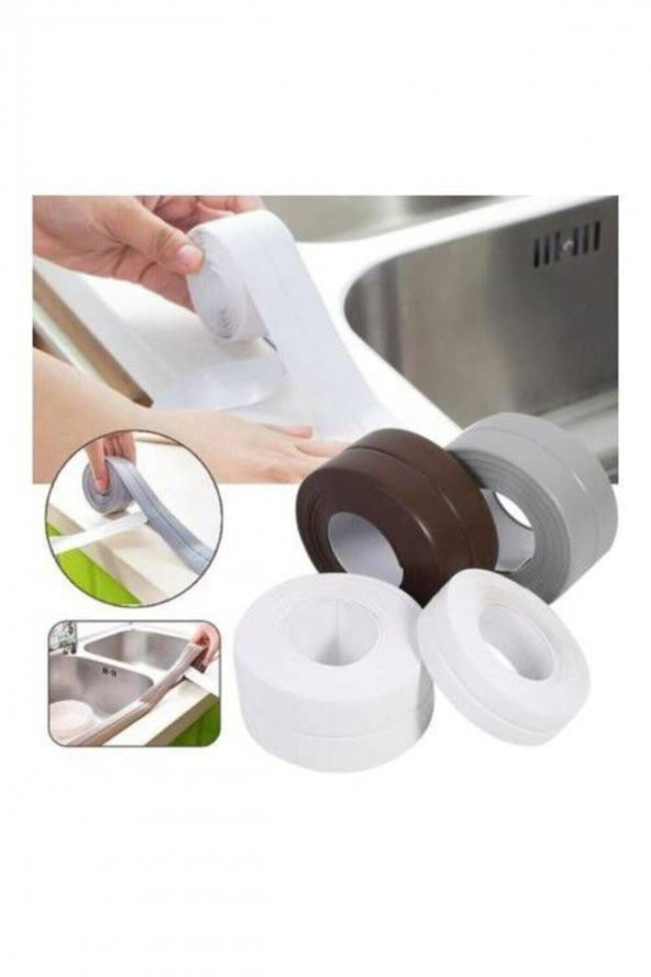 2 Adet Su Sızdırmaz Bant Mutfak Banyo Duvar Küvet Lavabo Kenar Bandı Ev Iş Ofis Sızdırmazlık Bantı ürün görseli 1