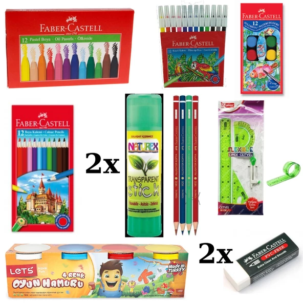 Faber Castell Kırtasiye Temel İhtiyaç Seti % 100 Orijinal ürün görseli 1