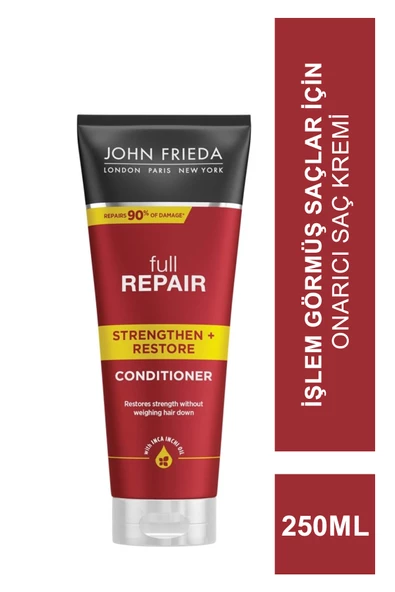 John Frieda Full Repair Conditioner 250 ml İşlem Görmüş Saçlar İçin Onarıcı Saç Kremi ürün görseli 1