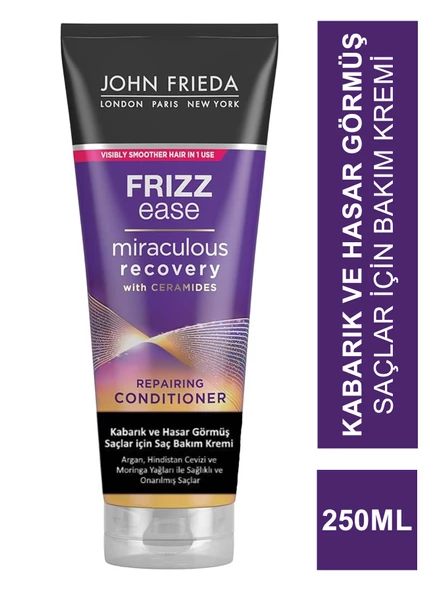 John Frieda Frizz Ease Miraculous Recovery Conditioner 250 ml Kabarık ve Hasar Görmüş Saçlar İçin Bakım Kremi ürün görseli 1