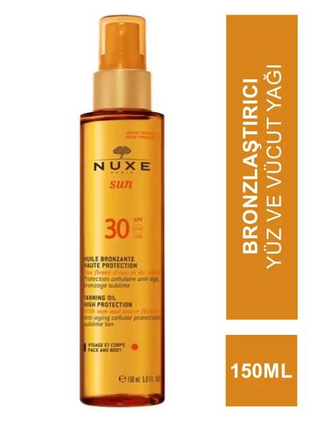Nuxe Sun Spf 30 Bronzlaştırıcı Yüz ve Vücut Yağı 150 ml ürün görseli 1