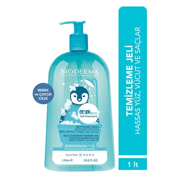 Bioderma Abcderm Foaming Gel Temizleme Jeli 1 Litre ürün görseli 1