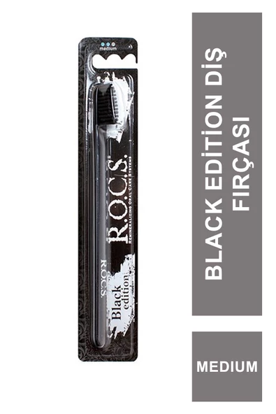 ROCS Black Edition Diş Fırçası Medium ürün görseli 1