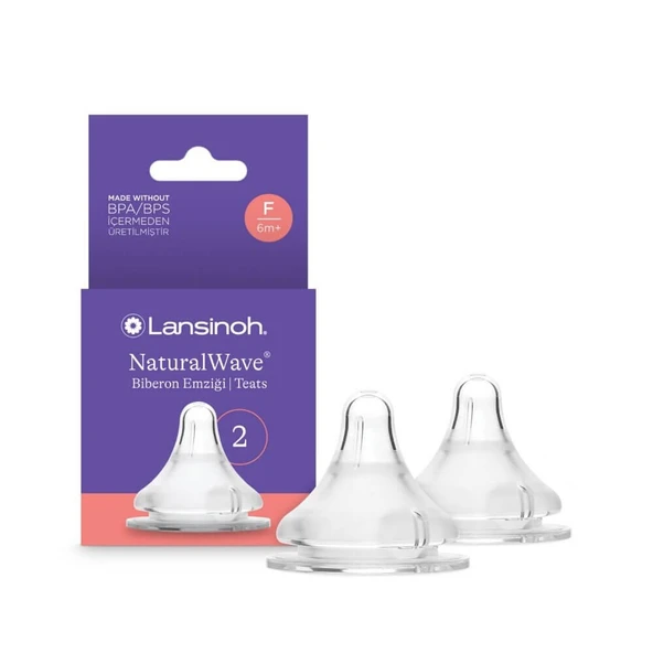 Lansinoh Natural Wave Biberon Emziği 2'li Hızlı Akışlı ürün görseli 1