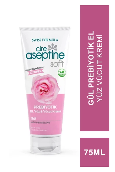 Cire Aseptine Soft Prebiyotik El Yüz Vücut Kremi Gül 75 Ml ürün görseli 1