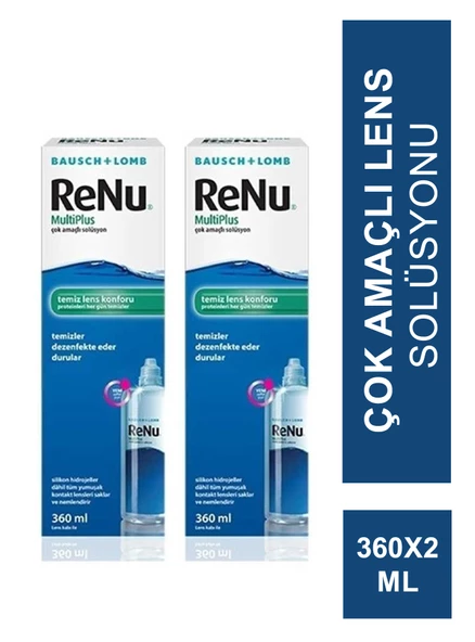 Renu Multiplus Lens Solüsyonu 2'li Ekonomik Paket 2 x 360 ml ürün görseli 1