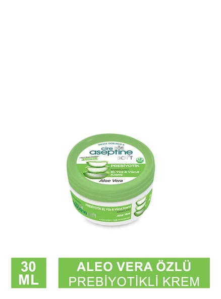 Cire Aseptine Soft Aloe Vera Özlü Rahatlatıcı Besleyici Prebiyotikli Krem 30 ml ürün görseli 1