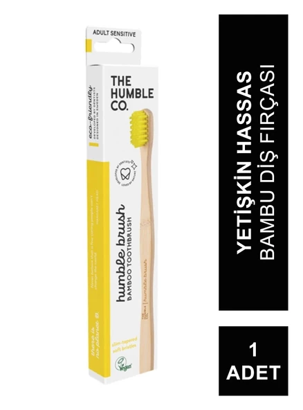 Humble Brush Ekolojik Bambu Hassas Diş Fırçası Yetişkin, Sarı ürün görseli 1
