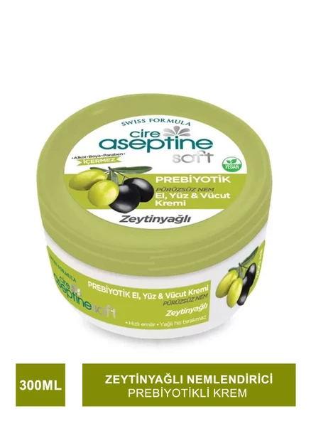 Cire Aseptine Soft Zeytinyağlı Nemlendirici Pürüzsüzleştirici Prebiyotikli Krem 300 ml ürün görseli 1