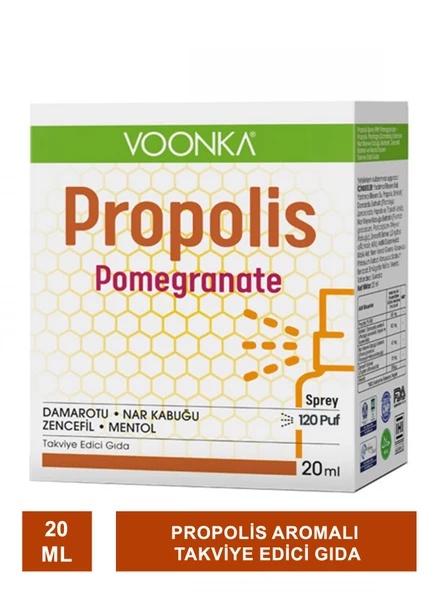 Voonka Propolis Pomegranate Sprey 20 ml ürün görseli 1