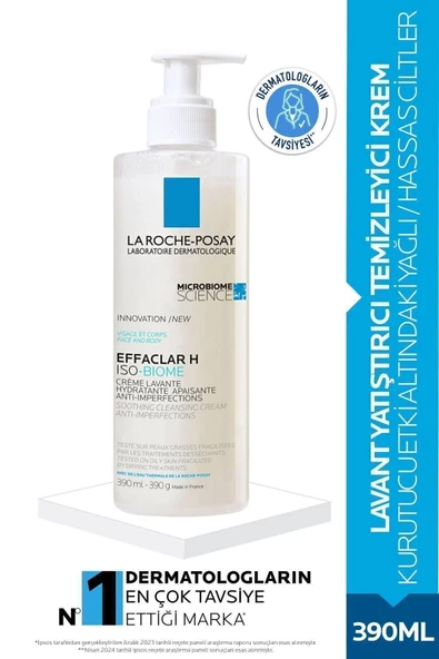 La Roche Posay Effaclar H Iso-Biome Lavant Temizleyici Krem 390 ml ürün görseli 1