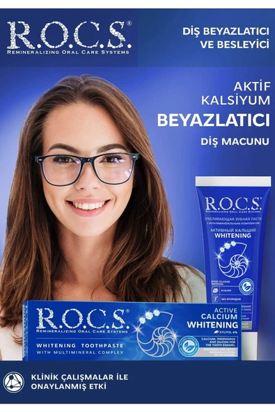 Rocs Aktif Kalsiyum Beyazlatıcı Diş Macunu 75 ml ürün görseli 1