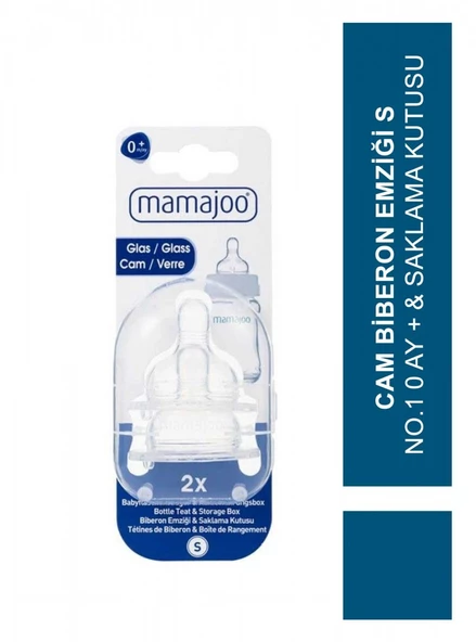 Mamajoo Cam Biberon Emziği S No.1 0 ay + & Saklama Kutusu ürün görseli 1