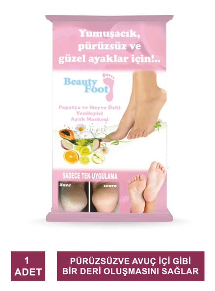 Beauty Foot Papatya ve Meyve Özlü Yenileyici Ayak Maskesi ürün görseli 1