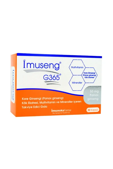 İmuneks İmuseng G365 30 Kapsül ürün görseli 1