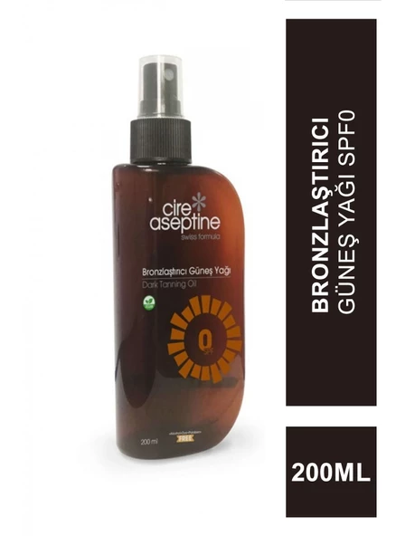 Cire Aseptine Bronzlaştırıcı Güneş Yağı Spf0 200 ml ürün görseli 1