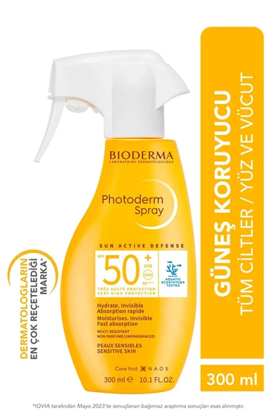 Bioderma Photoderm SPF 50+ Spray Tüm Ciltler için Sprey Form Yüksek Korumalı Güneş Koruyucu 300 ml ürün görseli 1