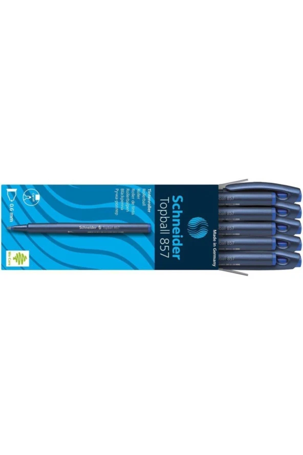 Schneider Topball Konik Uçlu Roller Pilot Kalem 0.6 mm Konik Uçlu Pilot Kalem Mavi (10 Lu Paket) ürün görseli 1