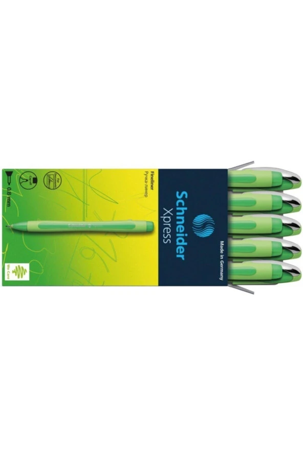 Schneider Fineliner Xpress 0.8 Mm Keçe Uç Kalem Yeşil (10 Lu Paket) ürün görseli 1