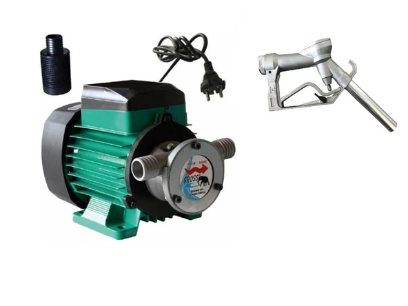 Gross 220 Volt 1" Sıvı Aktarma Yağ Mazot Su Süt Aktarma Pompası ve Manuel Sıvı Aktarma Tabancası ürün görseli 1