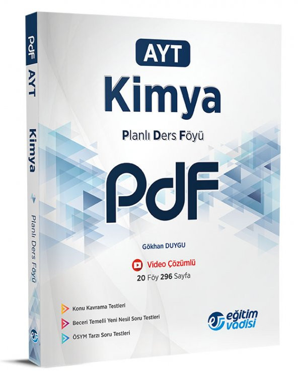 Eğitim Vadisi Ayt Kimya Pdf Planlı Ders Föyü 2023 ürün görseli 1