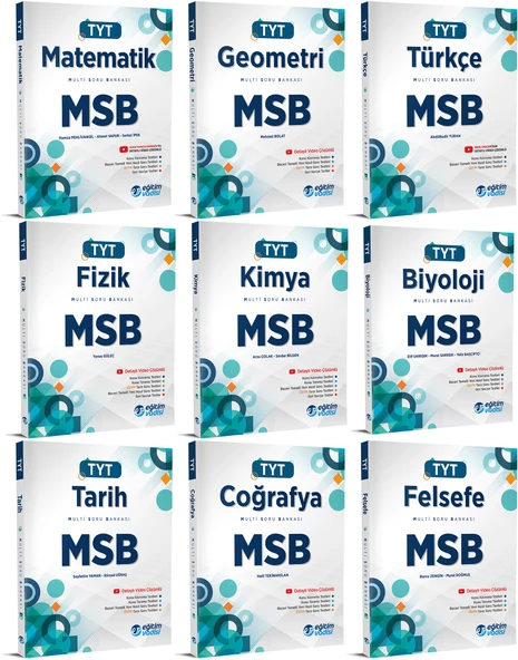Eğitim Vadisi 2024 Tyt Msb Multi Soru Bankası Seti Tam Set ürün görseli 1