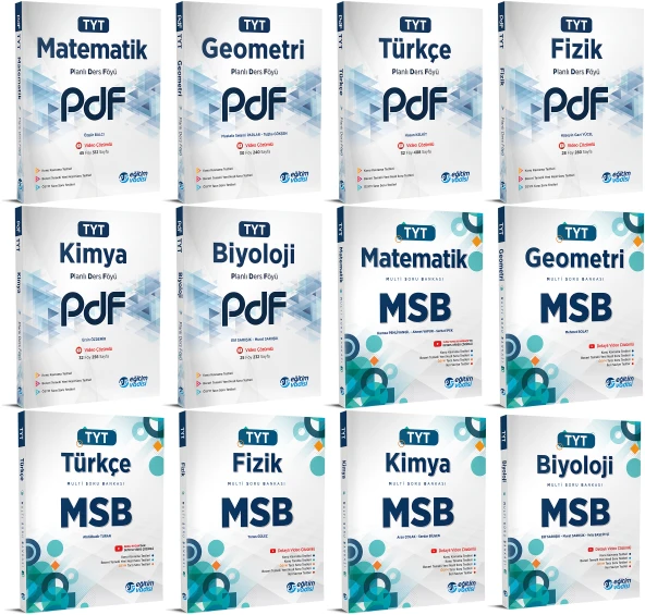 Eğitim Vadisi 2024 Tyt Sayısal Pdf Planlı Ders Föyü + Msb Multi Soru Bankası Seti ürün görseli 1