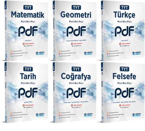 Eğitim Vadisi 2024 Tyt Eşit Ağırlık Pdf Planlı Ders Föyü Seti ürün görseli 1