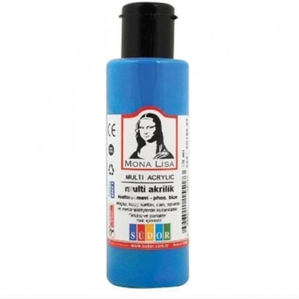 Südor Monalisa Multi Akrilik Boya Fosforlu Mavi 70ml ürün görseli 1