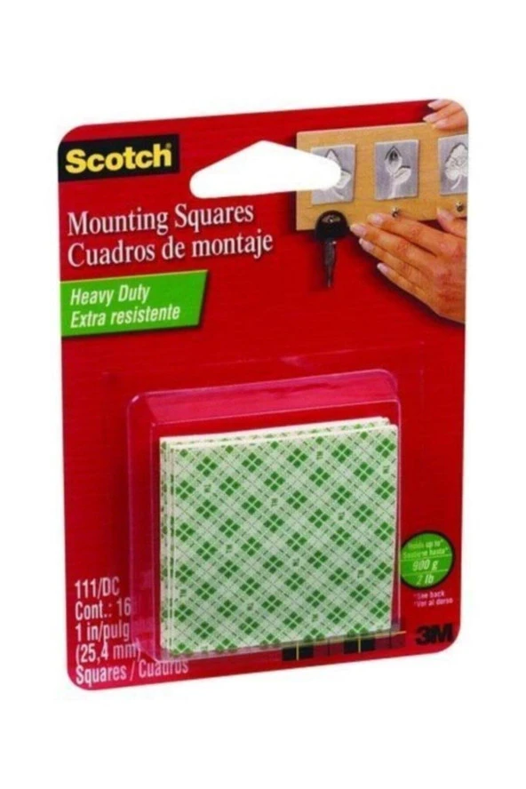 Scotch Çift Taraflı Yapışkan Köpük Kare 2.5 x 2.5 cm ürün görseli 1