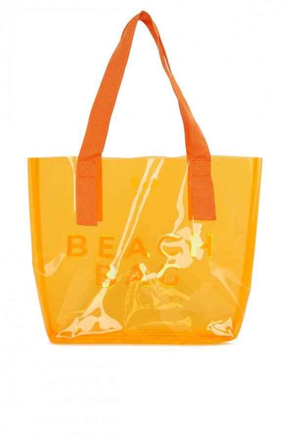 Bagmori Turuncu Beach Bag Baskılı Şeffaf Plaj Çantası ürün görseli 1