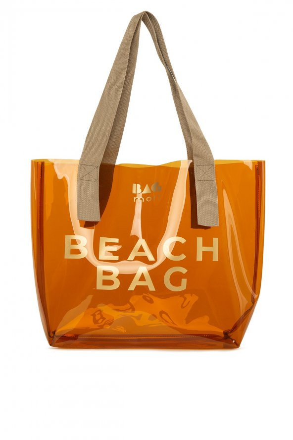 Bagmori Vizon Beach Bag Baskılı Şeffaf Plaj Çantası ürün görseli 1