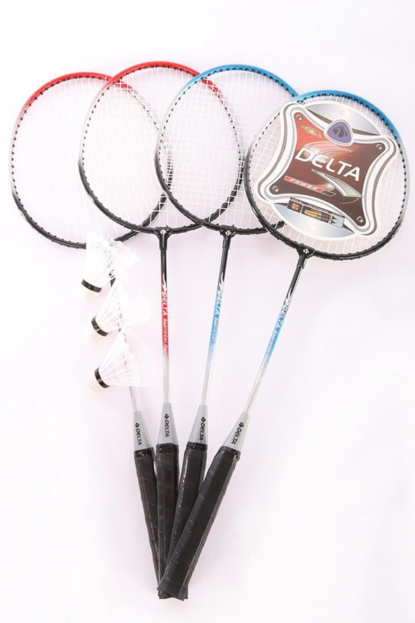Delta 4 Adet Badminton Raketi İle 3 Adet Badminton Topu Ve Deluxe Badminton Çantası Dörtlü Grup Seti ürün görseli 1