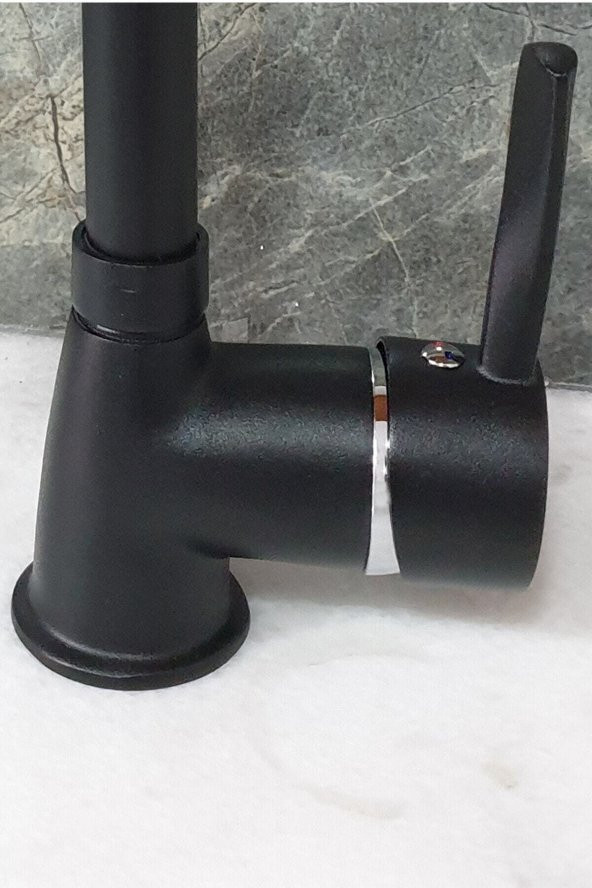 Aqua Siyah Lavabo Batarya - Resim 3