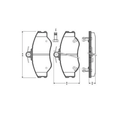 Hyundai H100 2.4 93 2000 arası  0986TB2266 ÖN FREN BALATASI Bosch ürün görseli 1