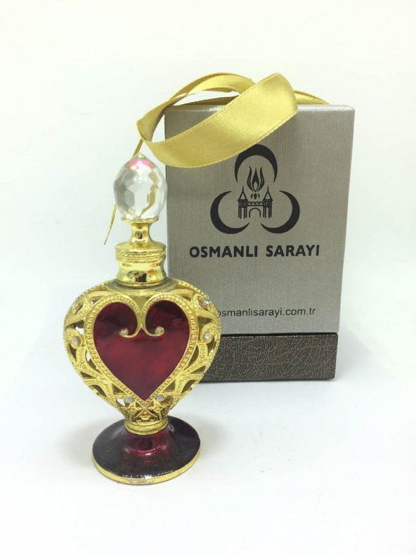 OSMANLI SARAYI HAREM KOKUSU SARI KALP TASARIM ŞİŞE 12GR ürün görseli 1