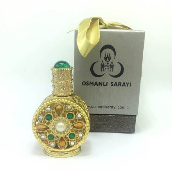 OSMANLI SARAYI SADRAZAM KOKUSU SARI YUVARLAK TASARIM ŞİŞE 12GR ürün görseli 1