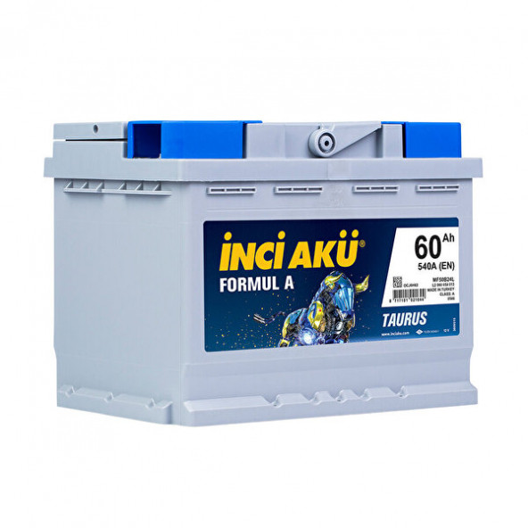 İNCİ FORMUL A TAURUS 12V 60 AH AMPER AKÜ ürün görseli 1