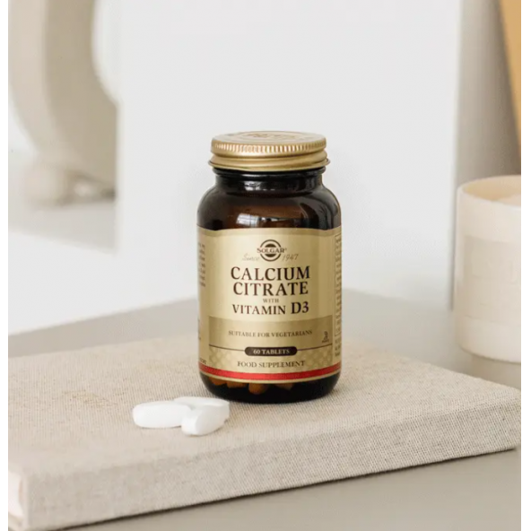 Solgar Calcium Citrate with Vitamin D 3 60 Tablet ürün görseli 1