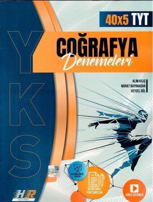 Hız ve Renk Yayınları TYT Coğrafya 40 x 5 Denemeleri ürün görseli 1