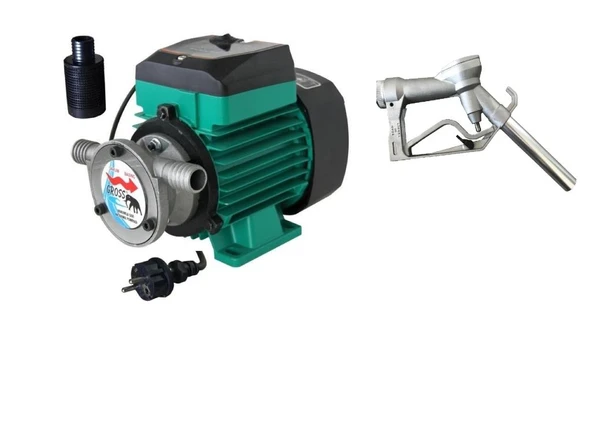 Gross 220 Volt 3/4" Sıvı Aktarma Yağ Mazot Su Süt Aktarma Pompası ve Manuel Sıvı Aktarma Tabancası ürün görseli 1