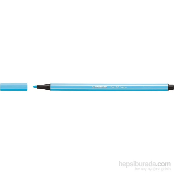 Stabilo Keçe Uçlu Boya Kalemi 1 Mm Kalın Uçlu Fosforlu Mavi 68/031 (10 Lu Paket) ürün görseli 1