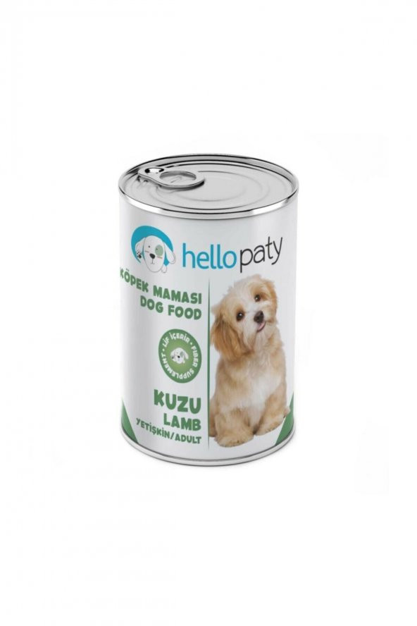 24 Adet 415 gr Yetişkin Kuzu Etli Mama 24lü Yaş Konserve Köpek Maması 24-Adet-HelloPaty-Köpek-Kuzu ürün görseli 1