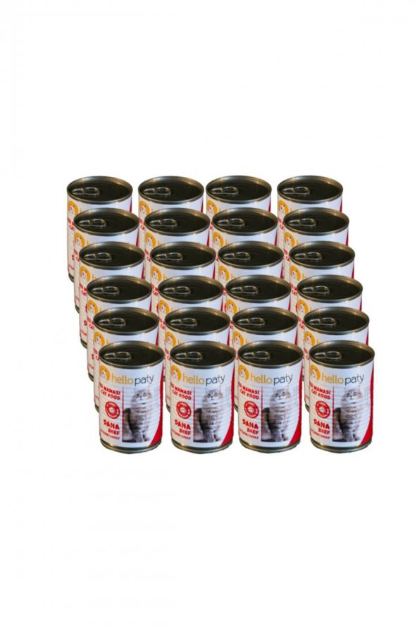 24 Adet 415 gr Yetişkin Dana Etli Mama 24lü Yaş Konserve Köpek Maması 24-Adet-HelloPaty-Köpek-Dana ürün görseli 1