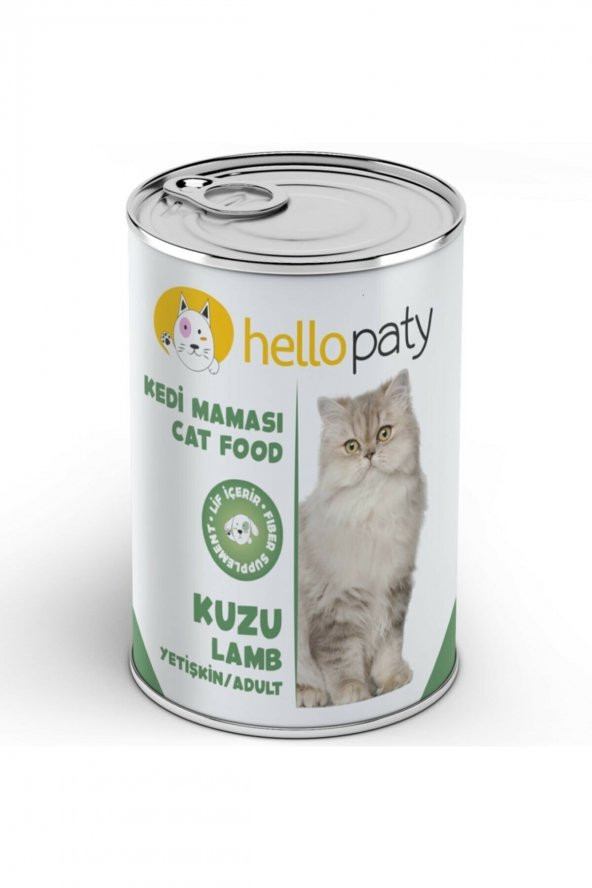 Hello Paty Kedi Maması Kuzu Etli 24 Lü 415 Gr Yaş Mama Konserve Mama ürün görseli 1